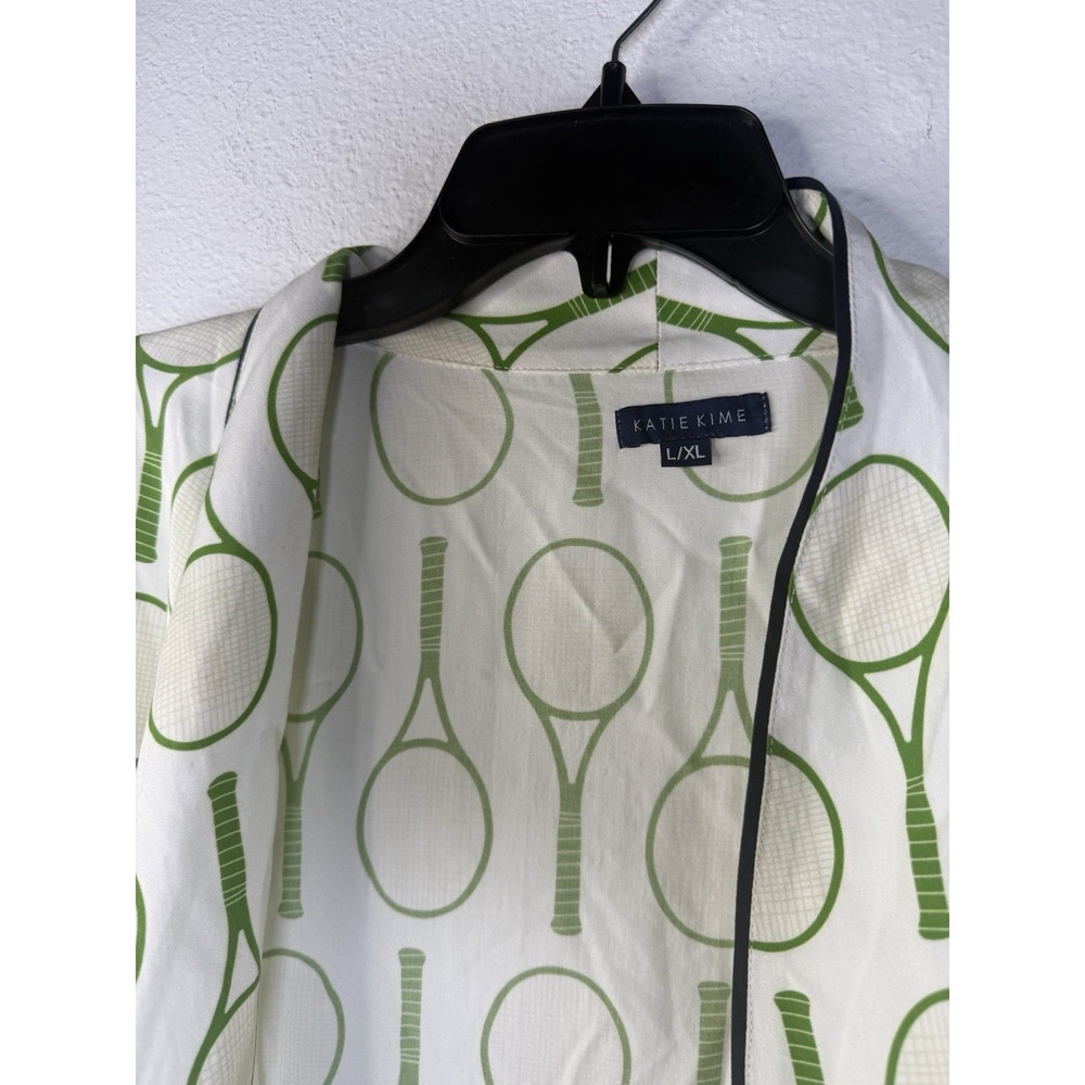 Katie Kime Tennis Monogrammed K S Robe Size L/XL No Belt Cotton‎ Soft - Picture 4 of 6